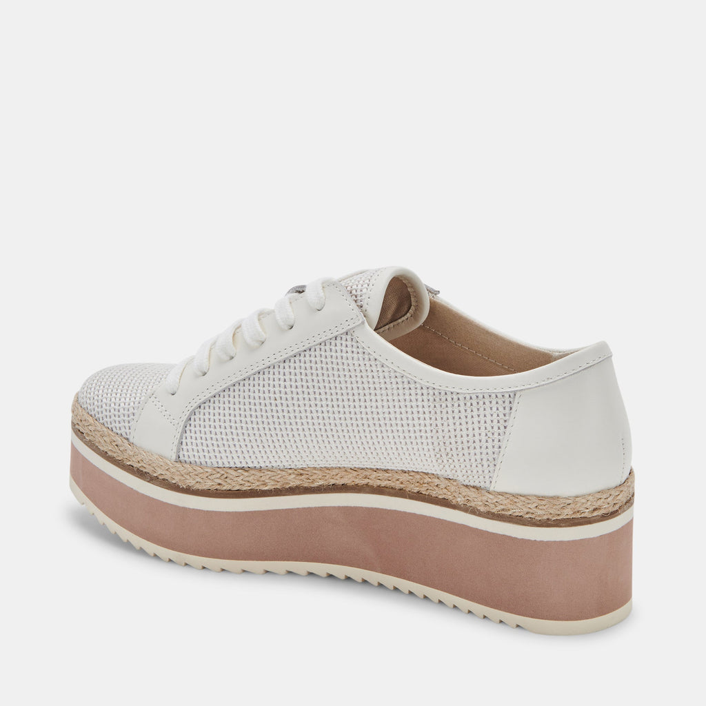 Dolce Vita Telah Sneakers in White Mesh - Addie Rose Boutique - Austin