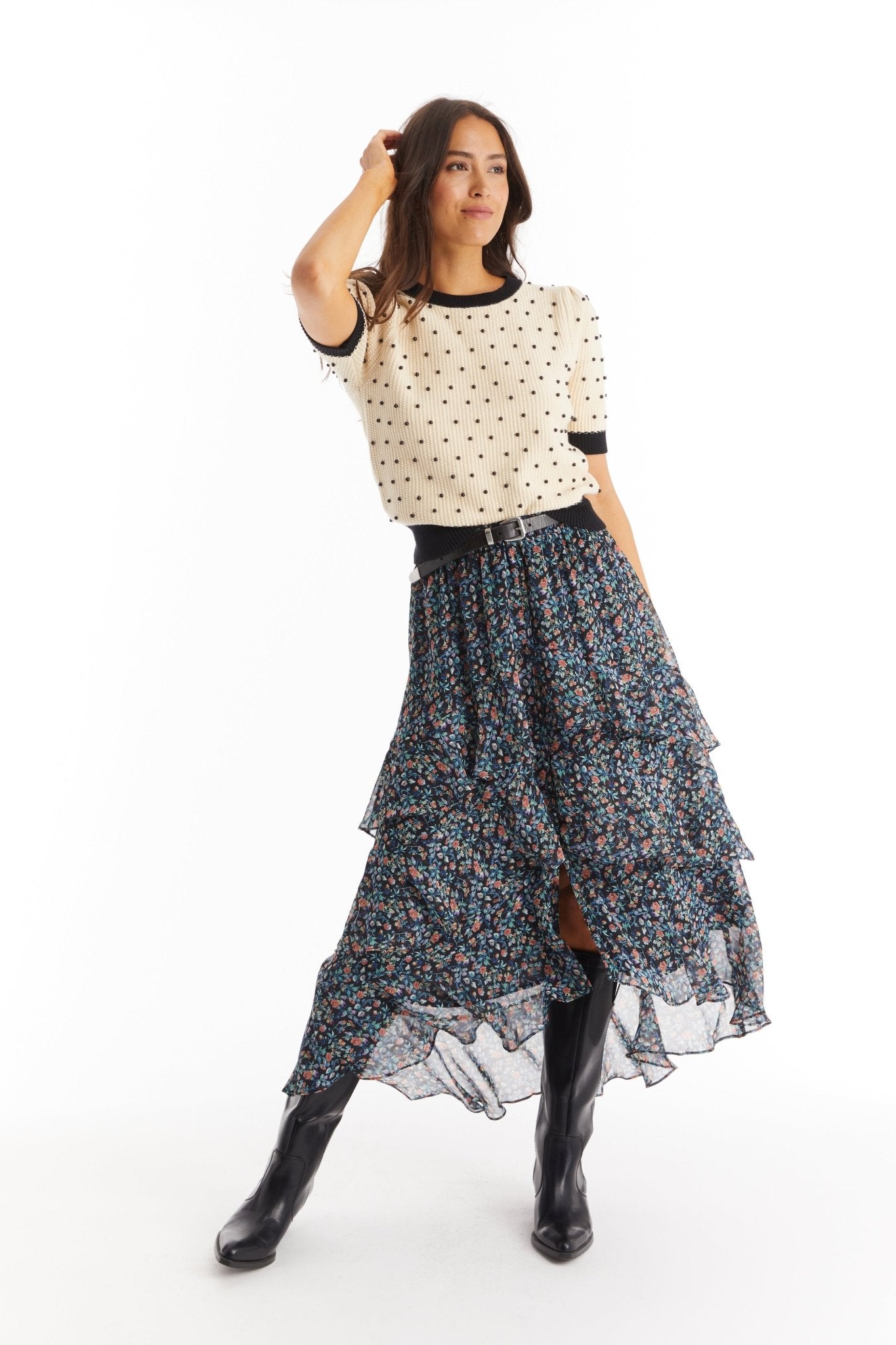 Ella Midi Skirt - Addie Rose Boutique - Austin