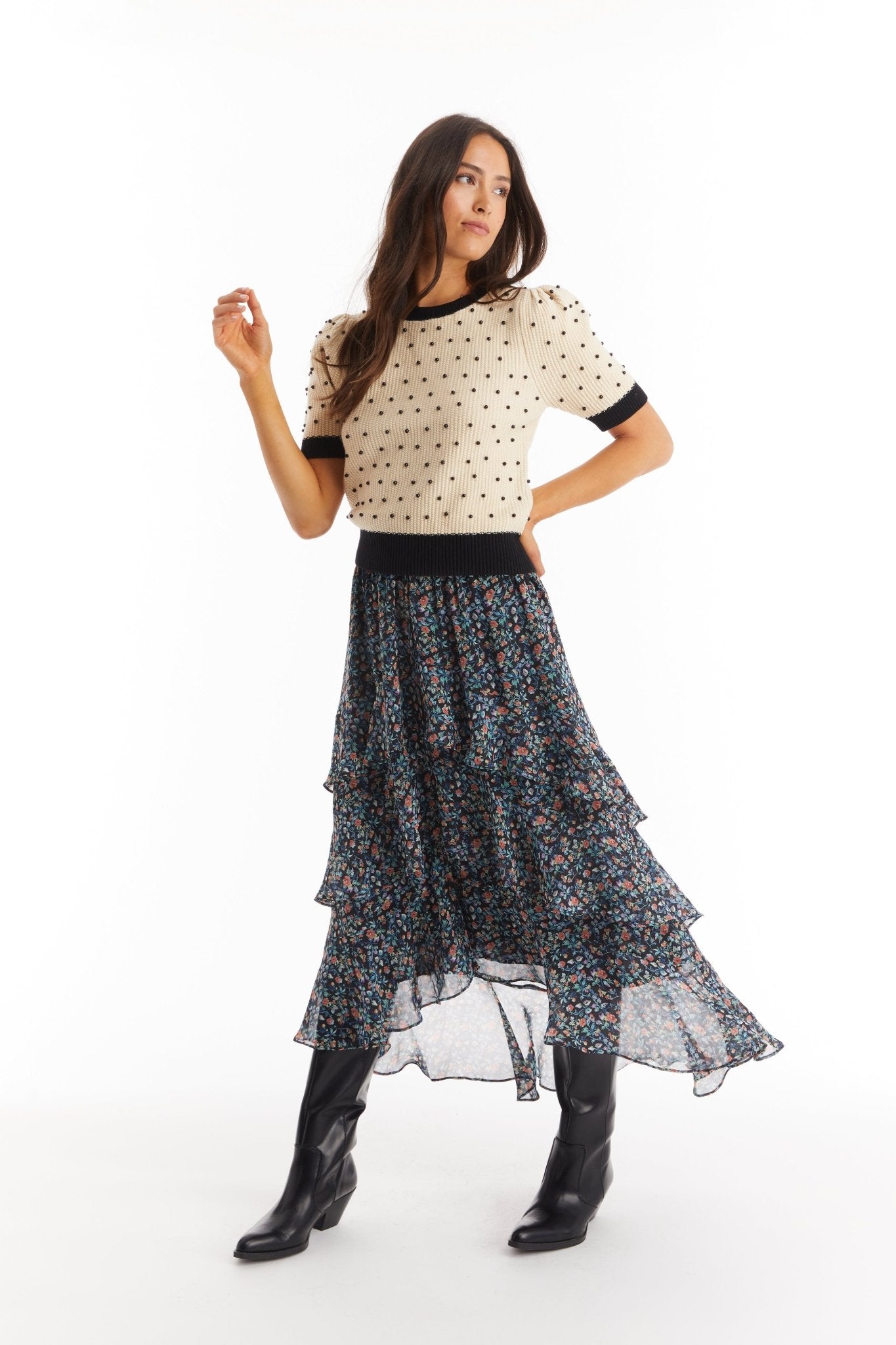 Ella Midi Skirt - Addie Rose Boutique - Austin