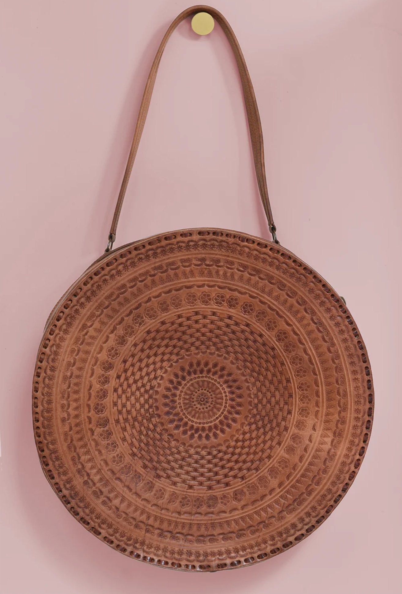 Embossed Circle Bag - Addie Rose Boutique - Austin