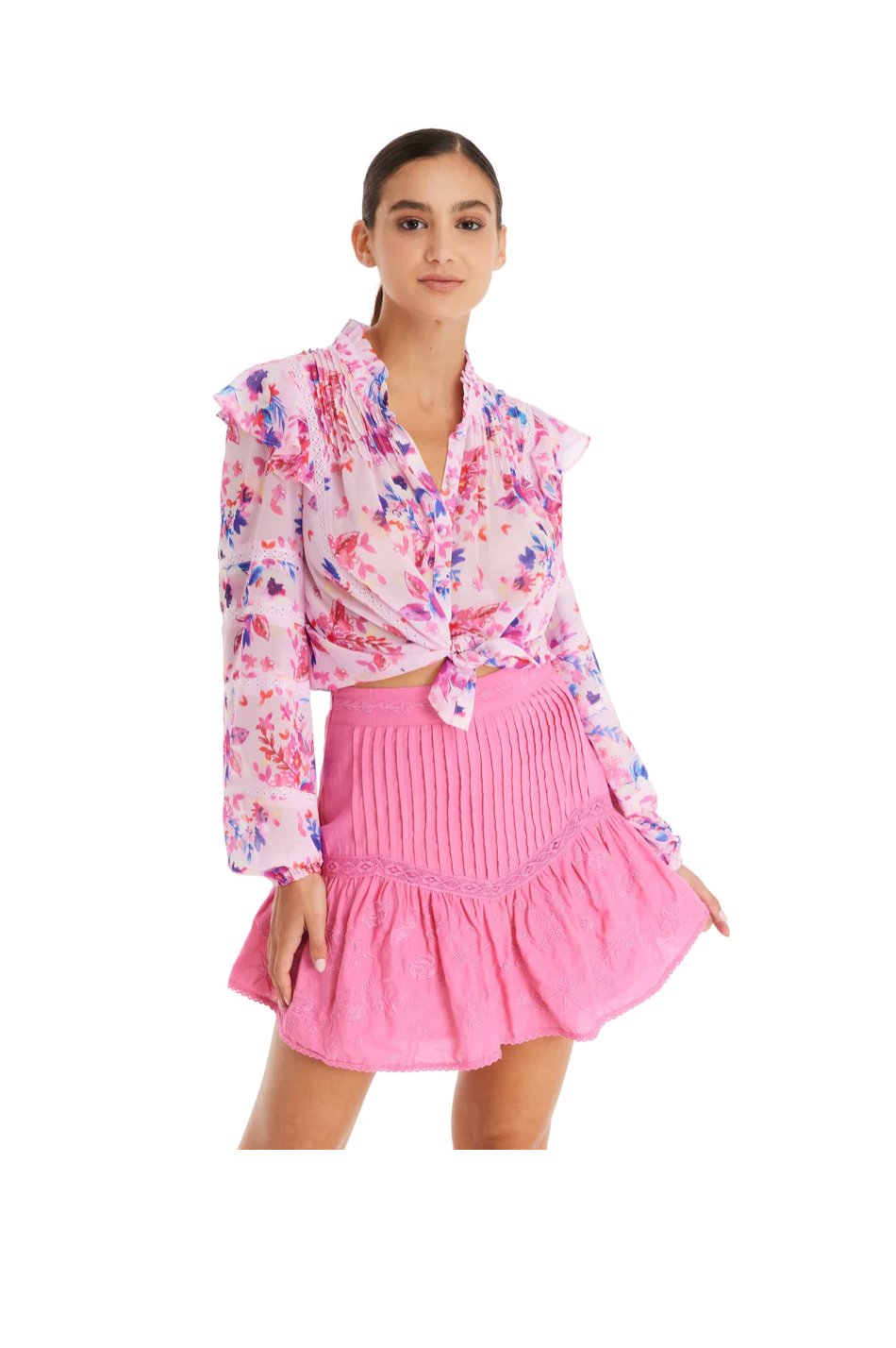 Embroidered Anna Skirt - Addie Rose Boutique - Austin