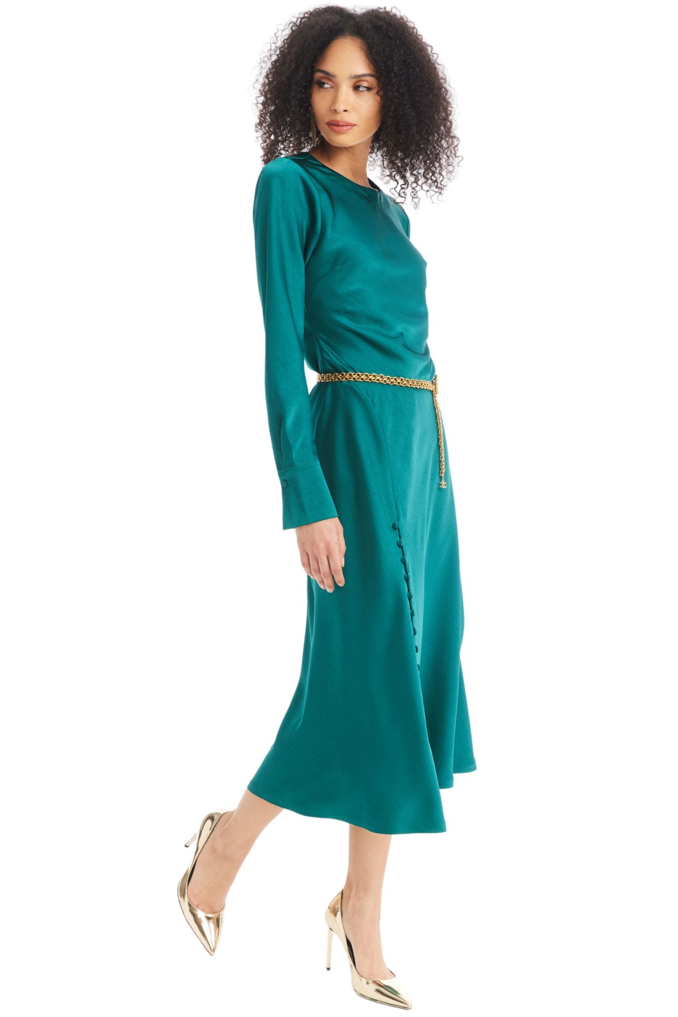 Emerald Slip Dress - Addie Rose Boutique - Austin