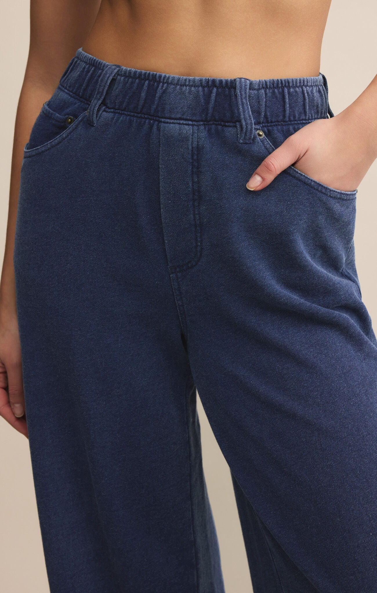 Entourage Knit Denim Pant - Addie Rose Austin