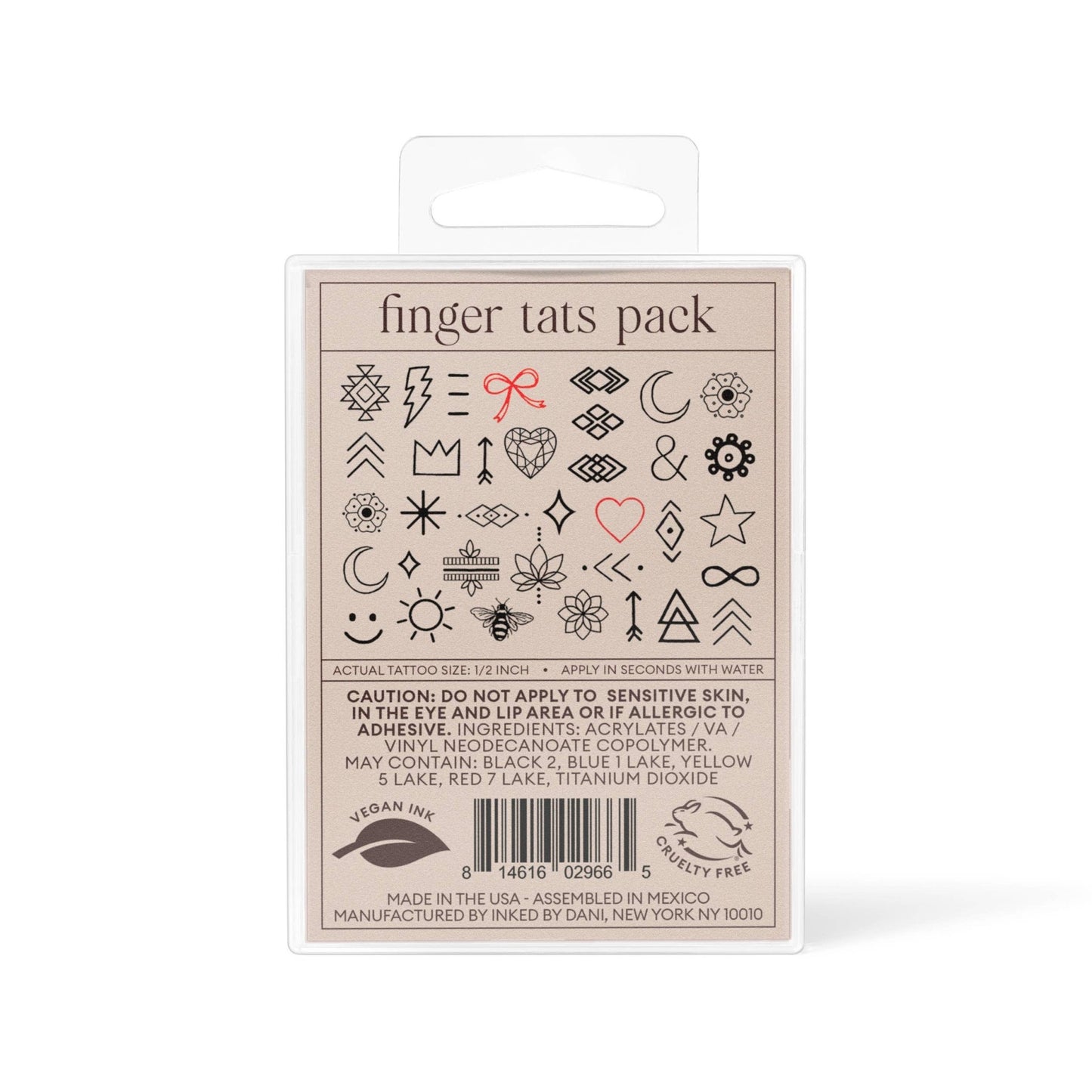 Finger Tats Temporary Tattoo Pack - Addie Rose Boutique - Austin