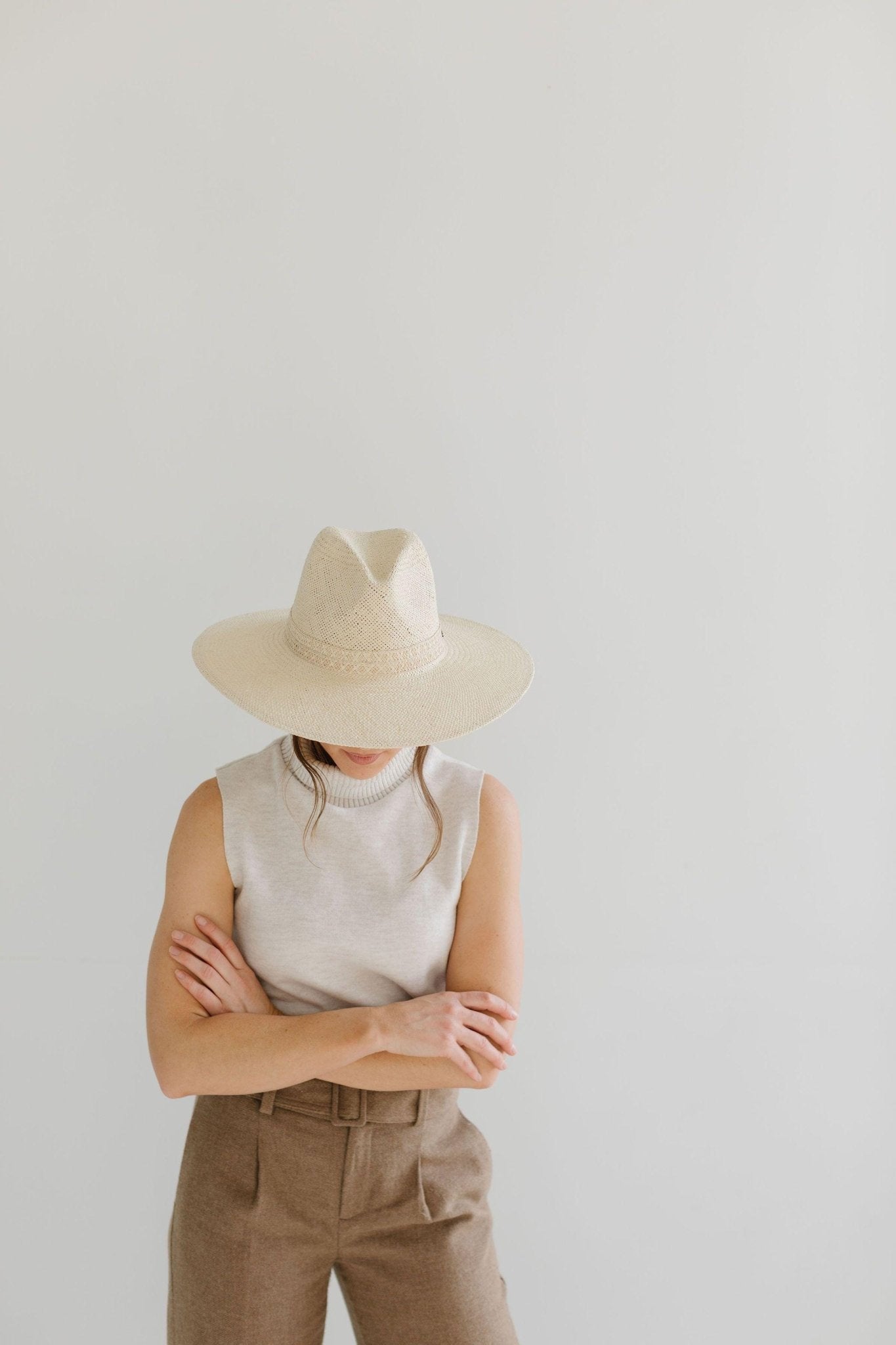 Fiona Straw Fedora - Cream - Addie Rose Boutique - Austin