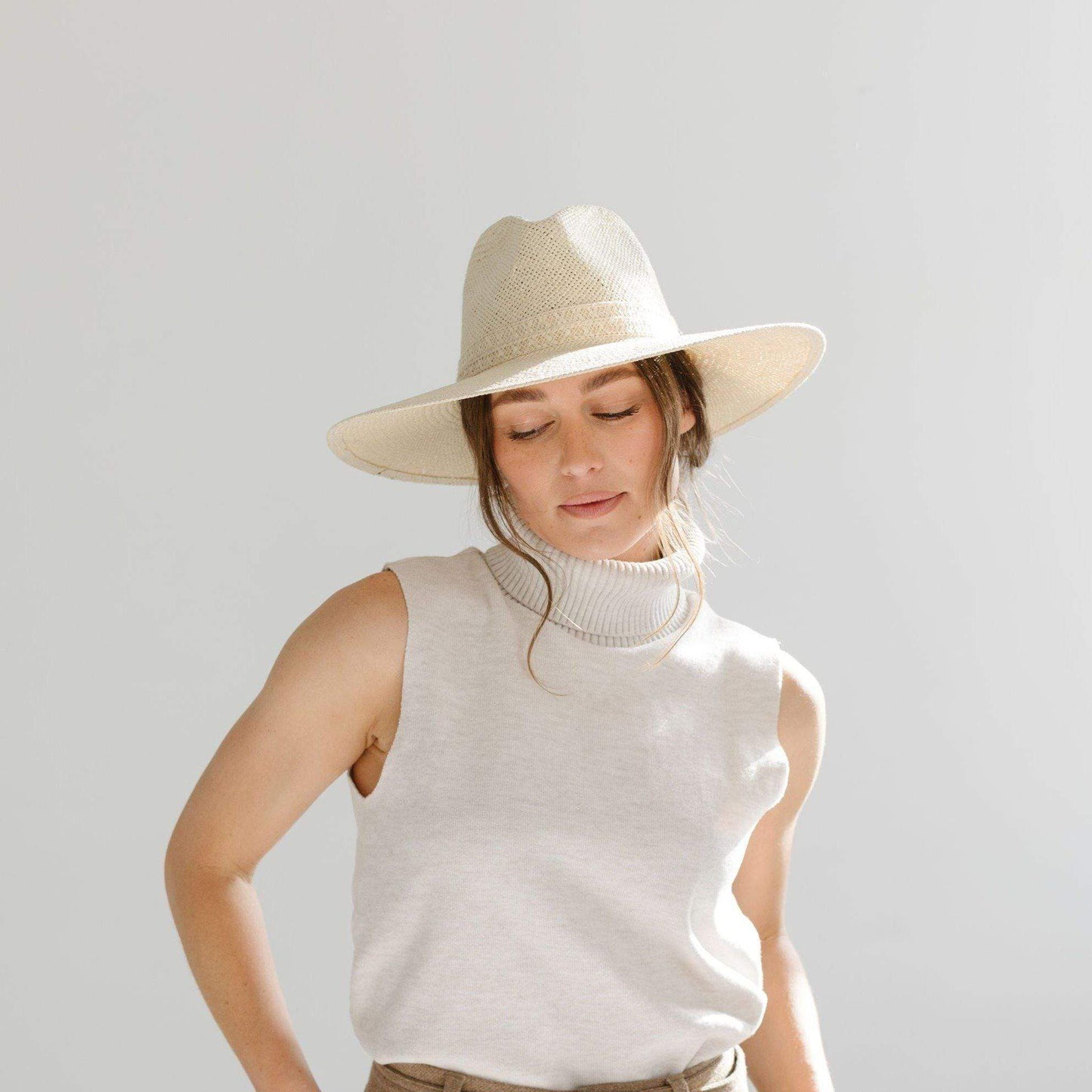 Fiona Straw Fedora - Cream - Addie Rose Boutique - Austin