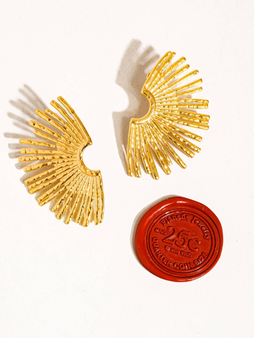Flânerie by MAIQ - Bisous 18K Gold Non - Tarnish Sunburst Earring - Addie Rose Boutique - Austin