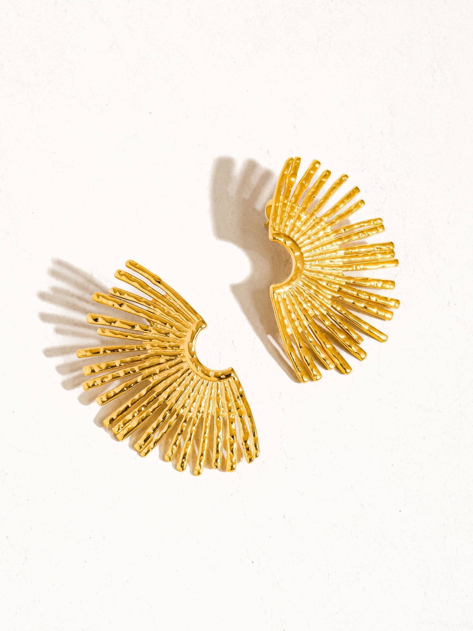 Flânerie by MAIQ - Bisous 18K Gold Non - Tarnish Sunburst Earring - Addie Rose Boutique - Austin