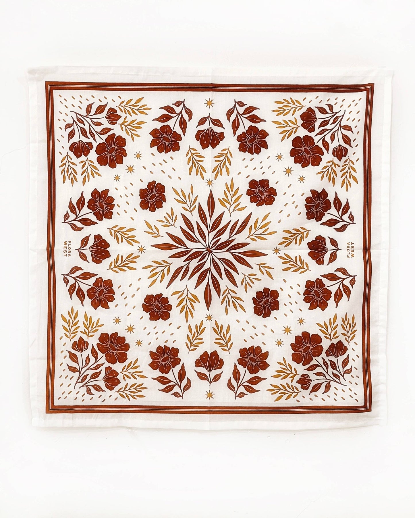 Flora West Design - Organic Cotton Bandana Scarf - Desert Floral - Addie Rose Boutique - Austin