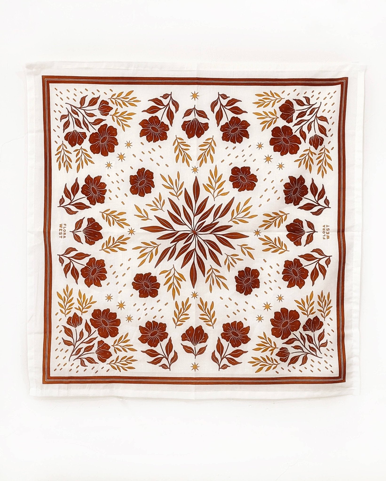 Flora West Design - Organic Cotton Bandana Scarf - Desert Floral - Addie Rose Boutique - Austin