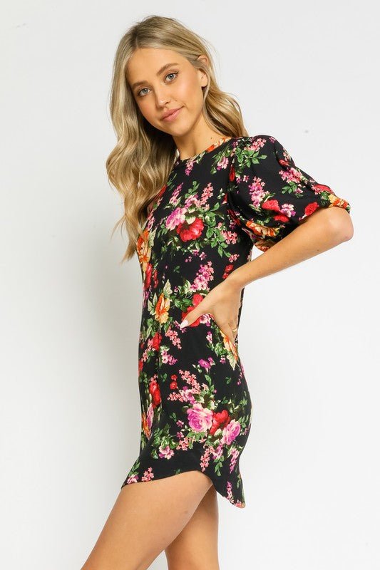 Floral Mini Dress - Addie Rose Boutique - Austin