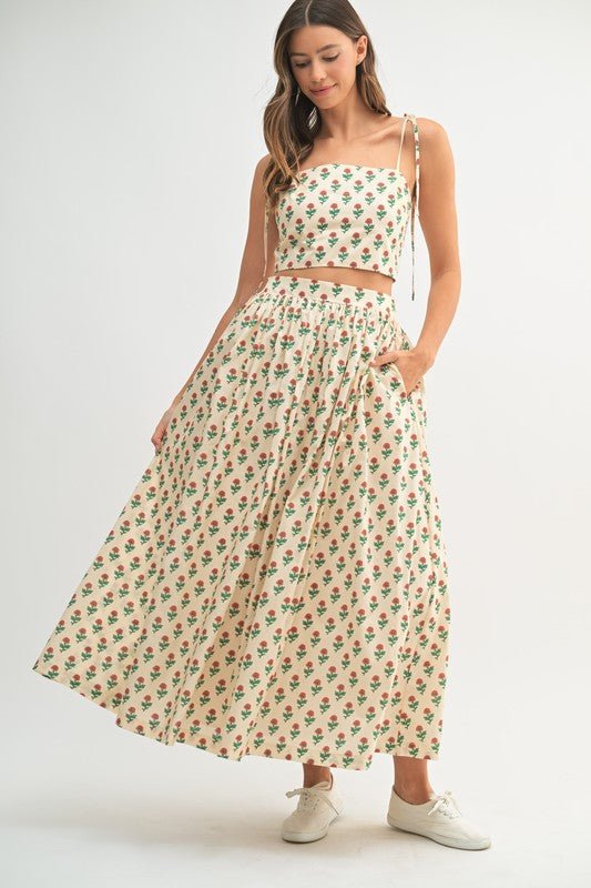 Floral Skirt - Addie Rose Boutique - Austin
