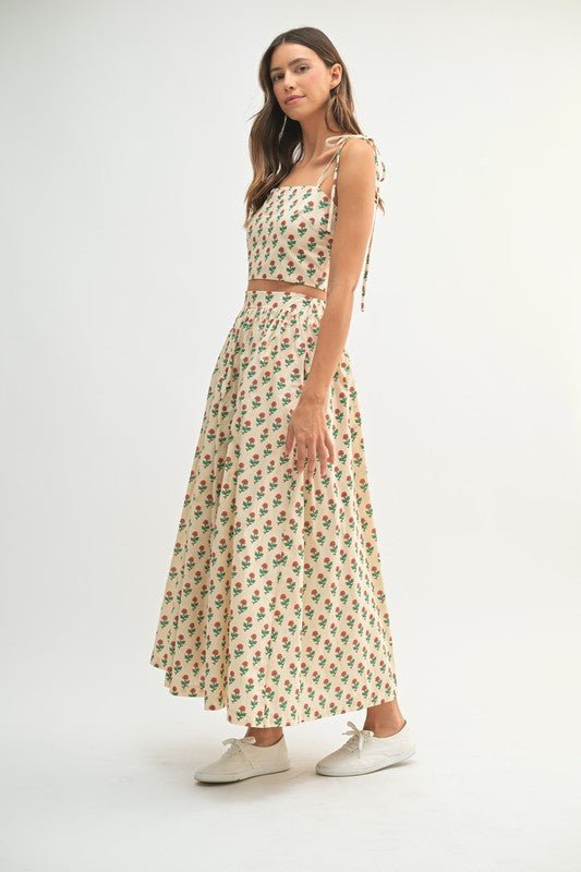 Floral Skirt - Addie Rose Boutique - Austin
