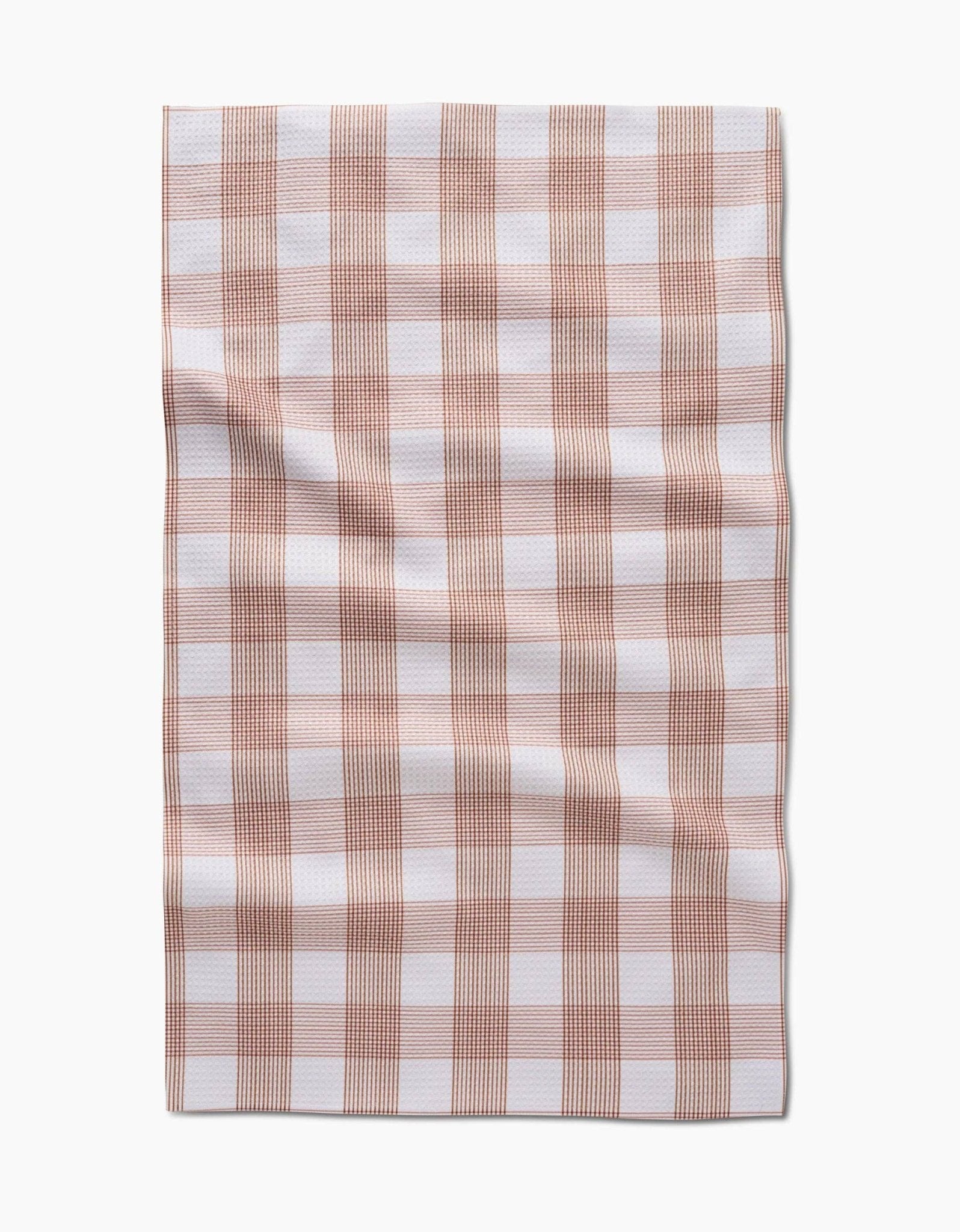 Geometry - Vintage Gingham Natural Tea Towel - Addie Rose Boutique - Austin