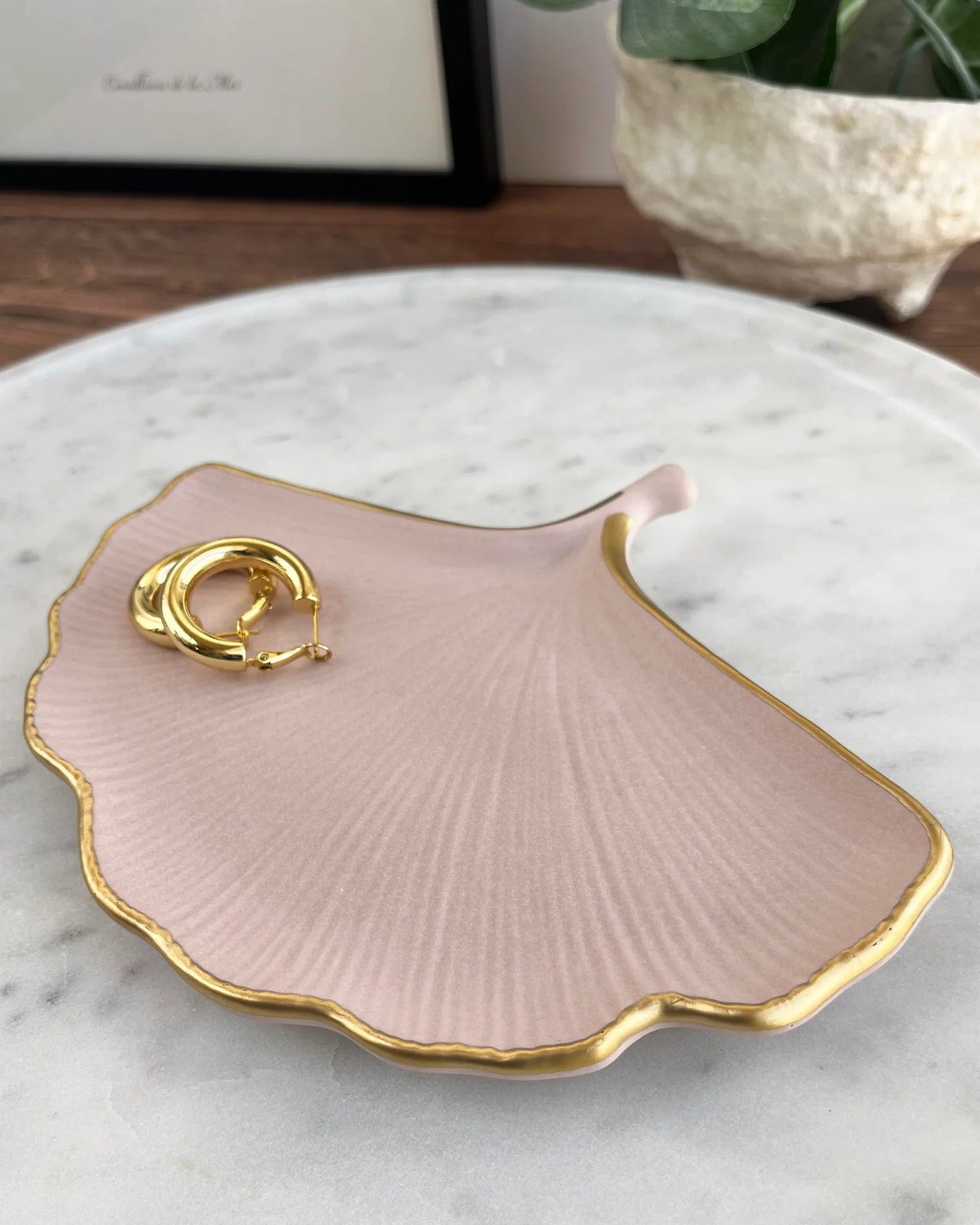 Gold Rim Ginkgo Dishes - Addie Rose Boutique - Austin