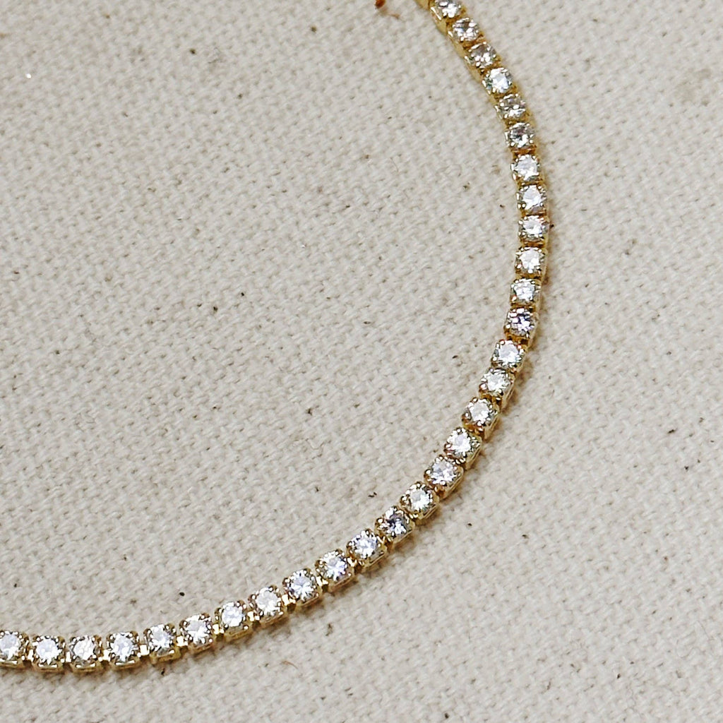 GoldFi - 18k Gold Filled 2mm CZ Tennis Bracelet - Addie Rose Boutique - Austin