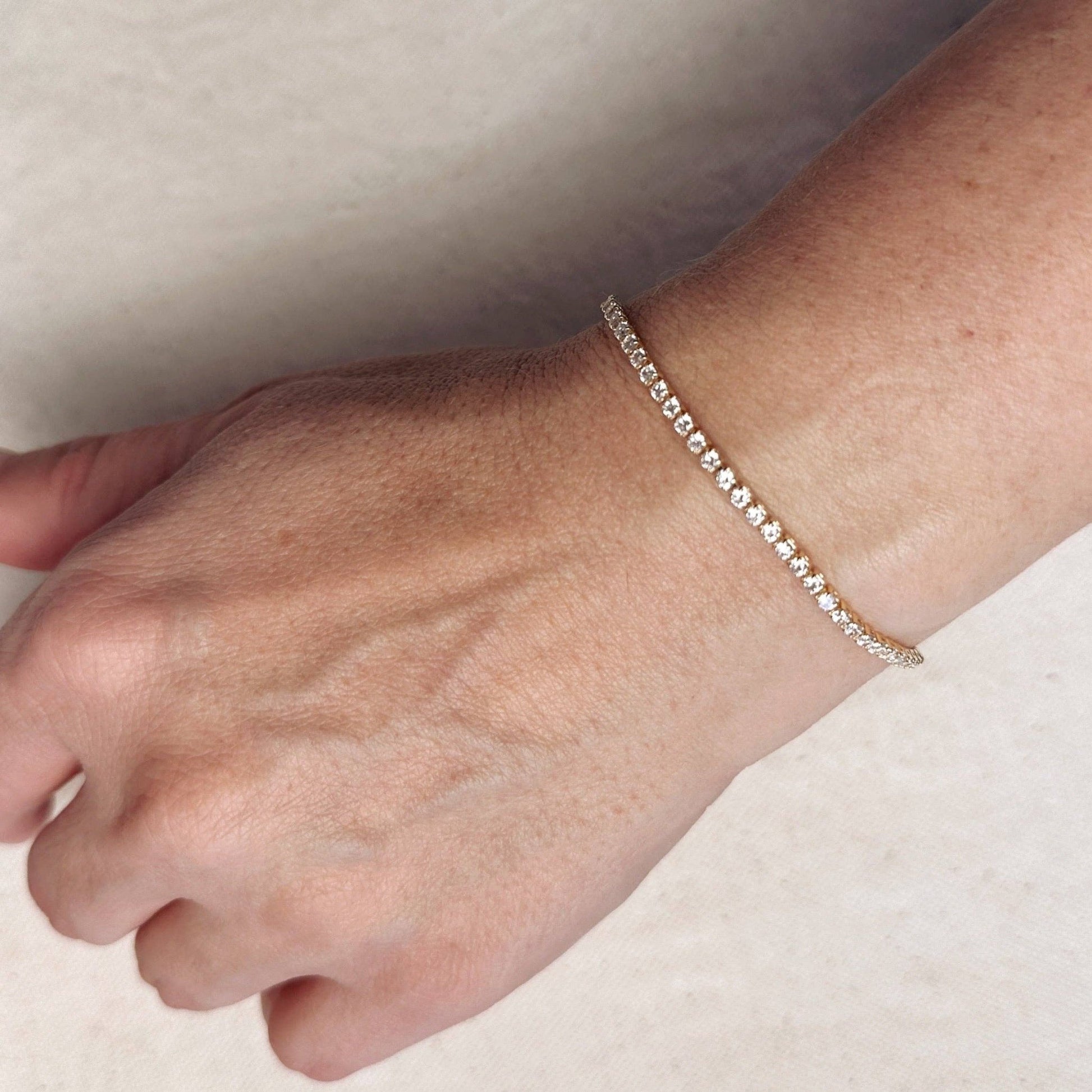 GoldFi - 18k Gold Filled 2mm CZ Tennis Bracelet - Addie Rose Boutique - Austin