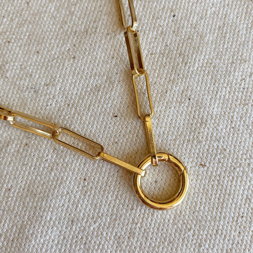 GoldFi - 18k Gold Filled Paperclip Chain Necklace Featuring Carabine - Addie Rose Boutique - Austin