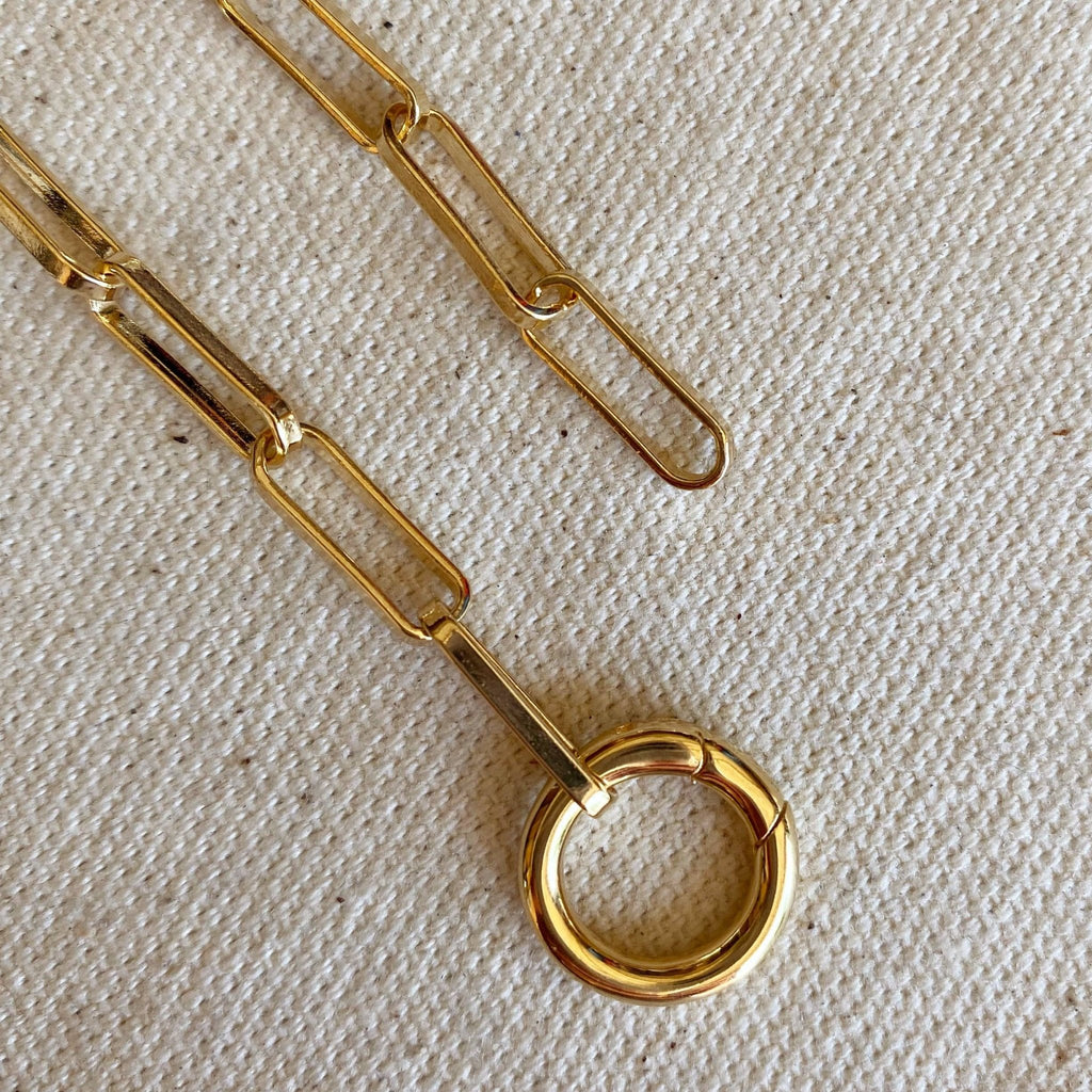 GoldFi - 18k Gold Filled Paperclip Chain Necklace Featuring Carabine - Addie Rose Boutique - Austin