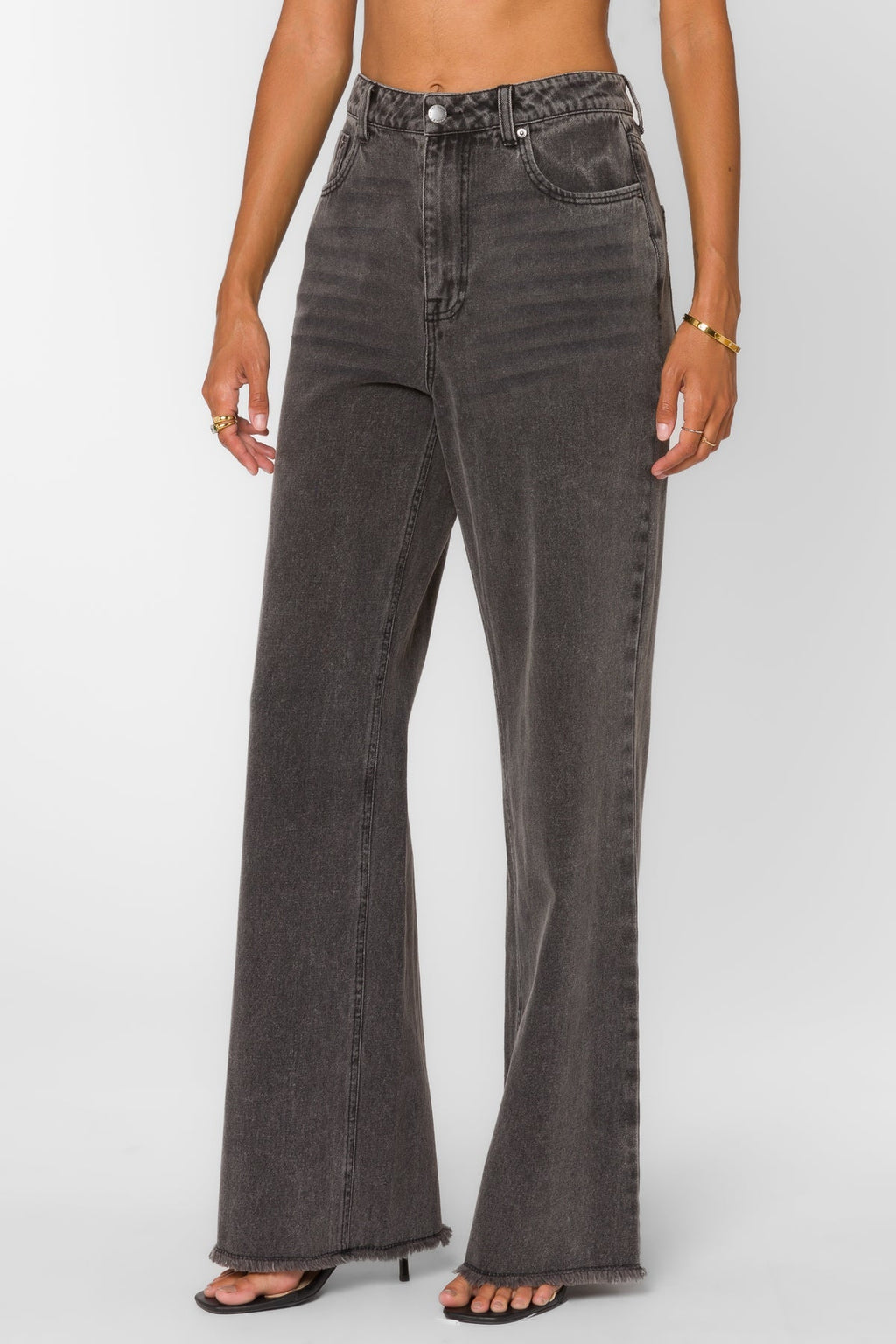 Grey High Rise Denim - Addie Rose Boutique - Austin
