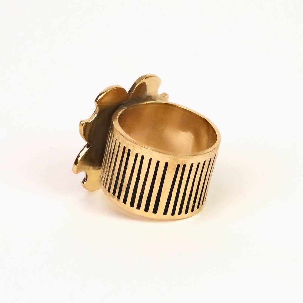 Handker Bandanas - Amy Brass Bandana Slide Ring - Addie Rose Boutique - Austin