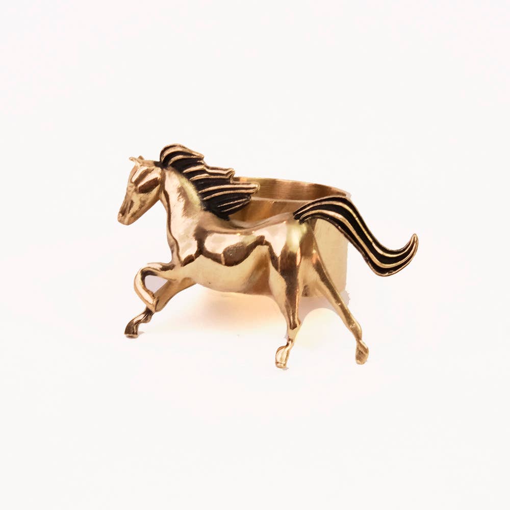 Handker Bandanas - Horses Brass Bandana Slide Ring - Addie Rose Boutique - Austin