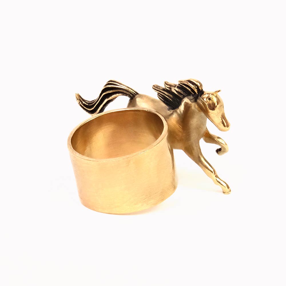 Handker Bandanas - Horses Brass Bandana Slide Ring - Addie Rose Boutique - Austin