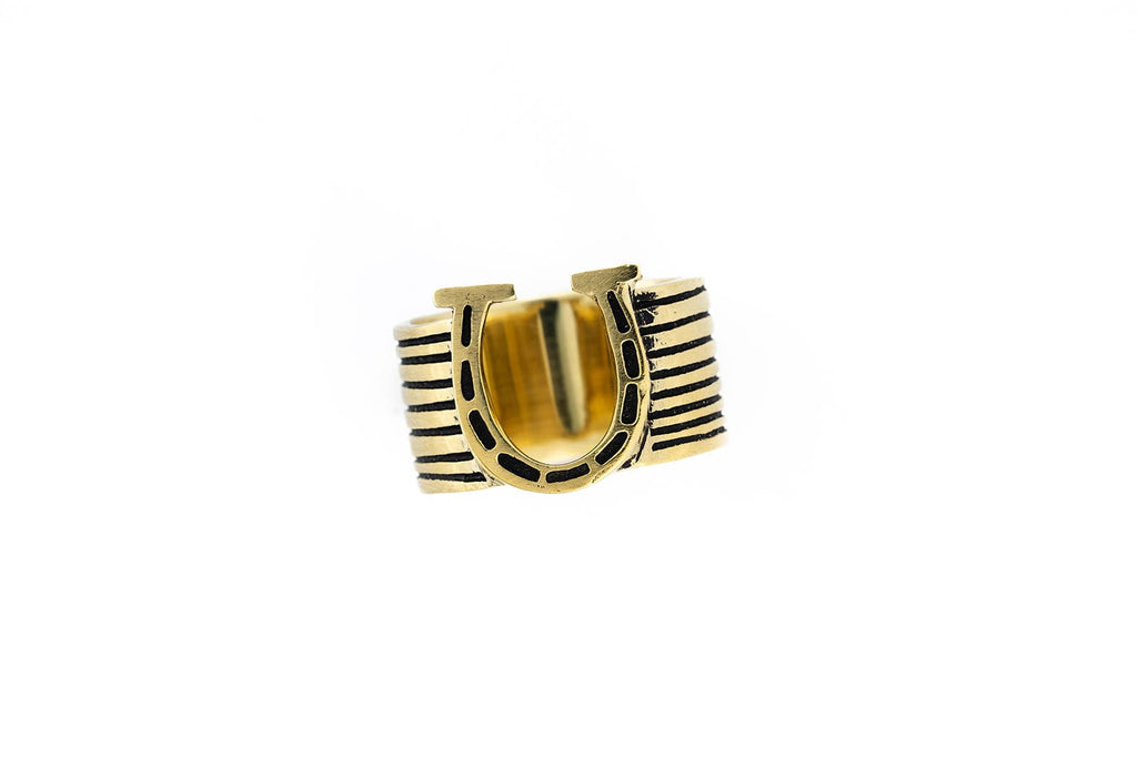 Handker Bandanas - Horseshoe Brass Bandana Slide Ring - Addie Rose Boutique - Austin