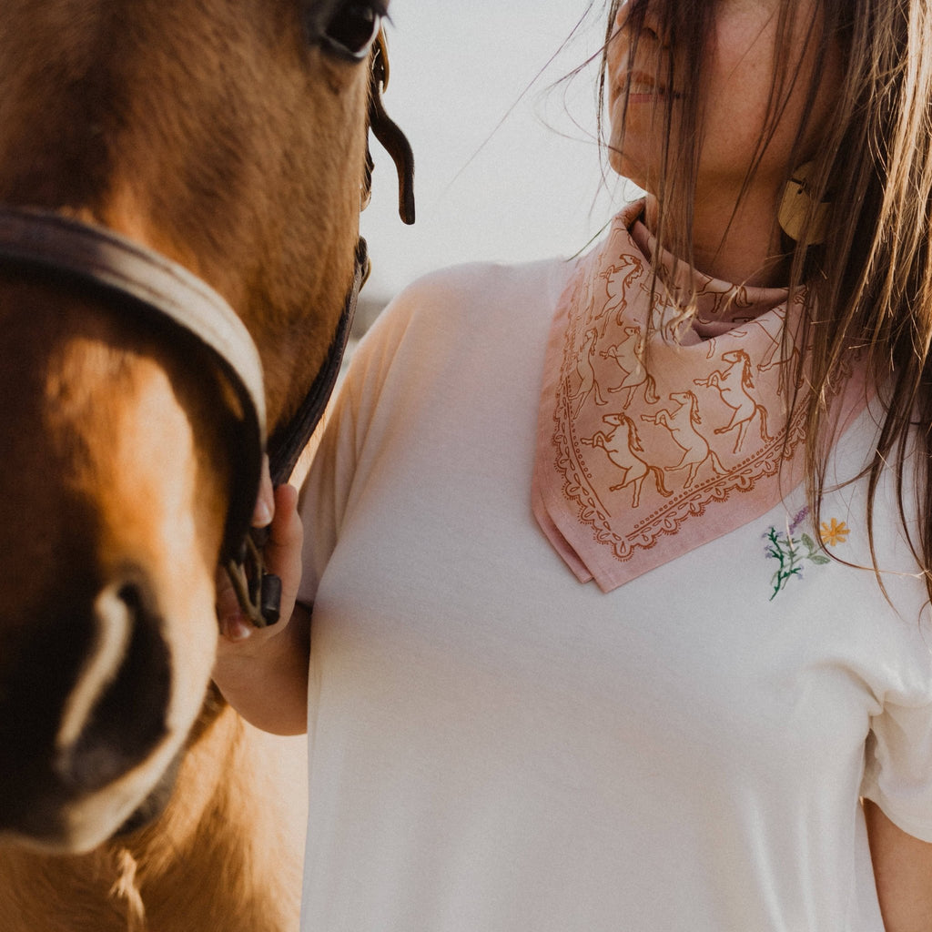 Handker Bandanas - No. 062 Horses Bandana - Addie Rose Boutique - Austin