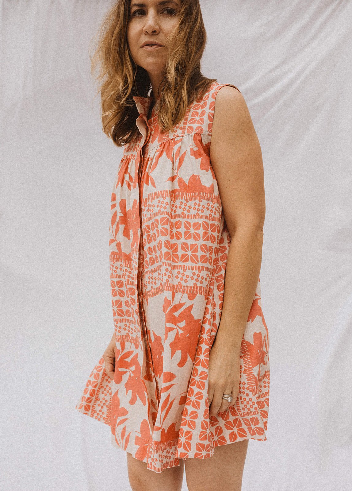 Hawaiian Print Dress - Addie Rose Boutique - Austin