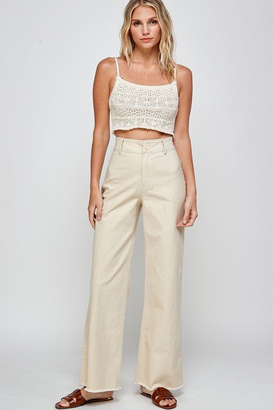 High Rise Wide Pant - Addie Rose Boutique - Austin