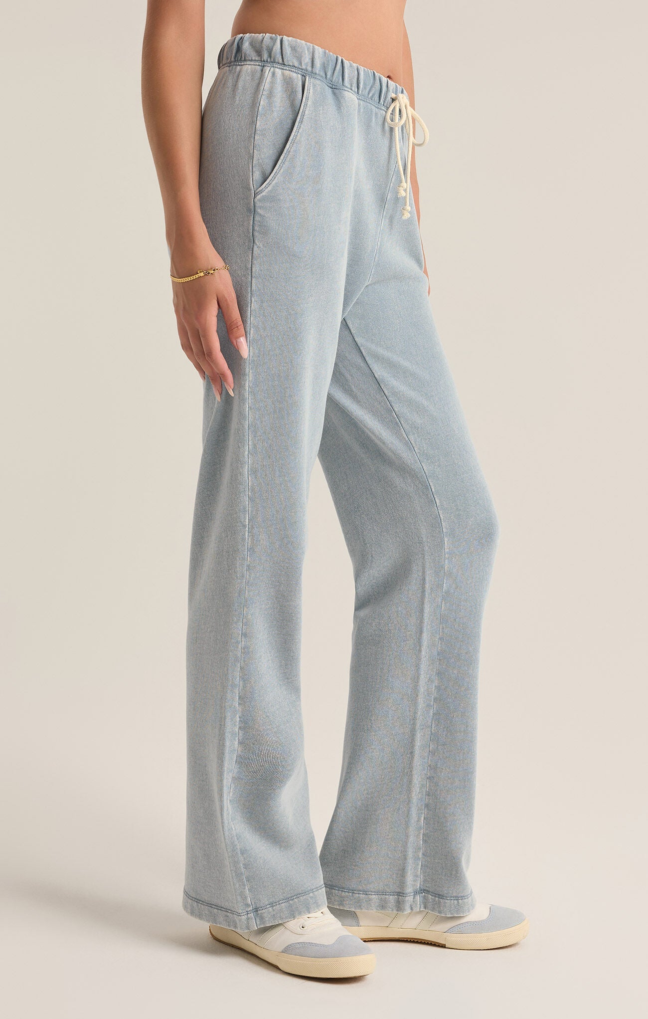 Hunter Knit Denim Pant Washed Indigo - Addie Rose Boutique - Austin