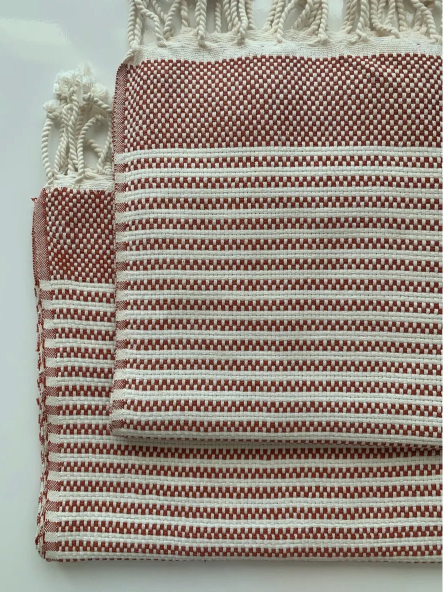 Iliad terracotta Hand / Kitchen Towel - Addie Rose Boutique - Austin