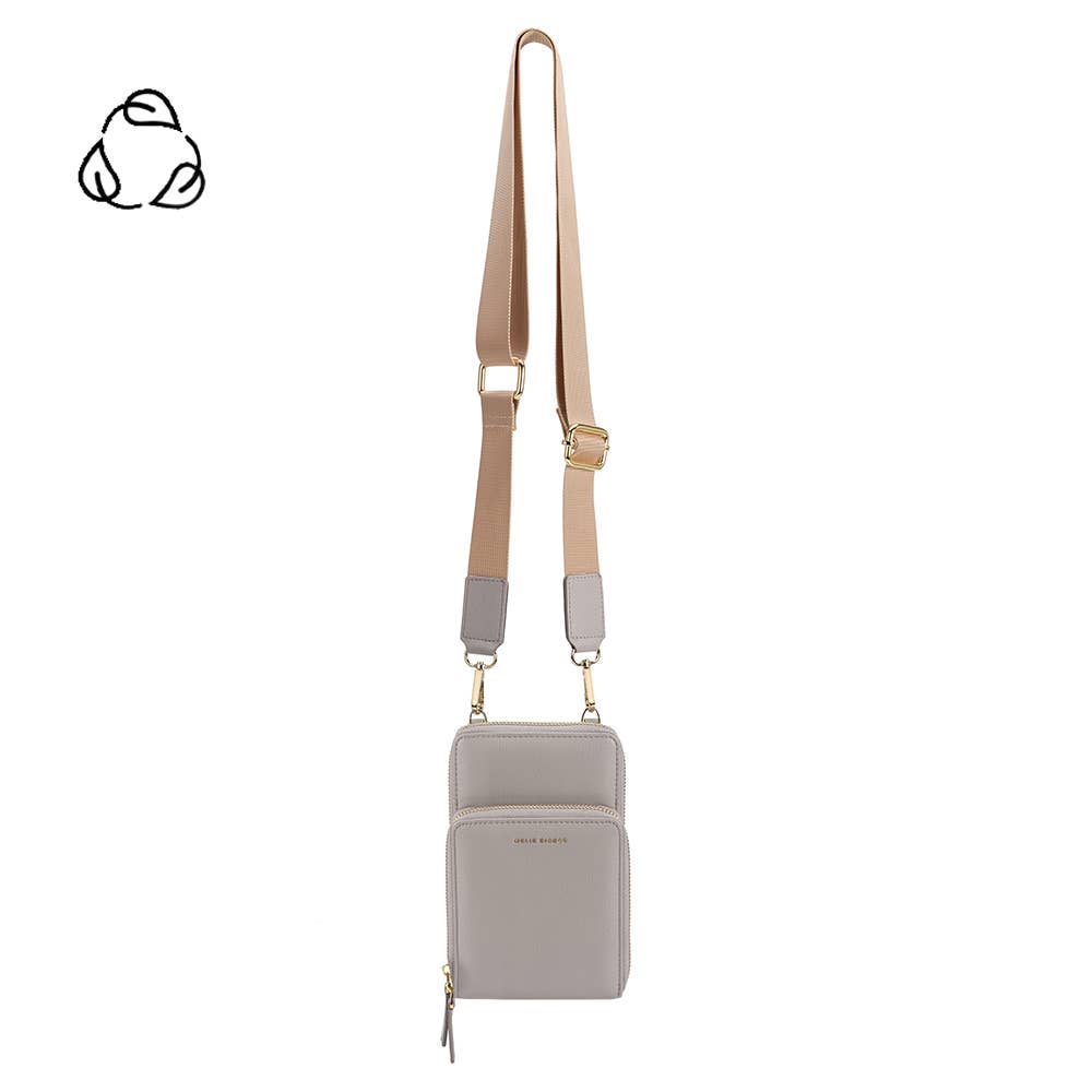 Iris Small Gray Recycled Vegan Crossbody - Addie Rose Boutique - Austin