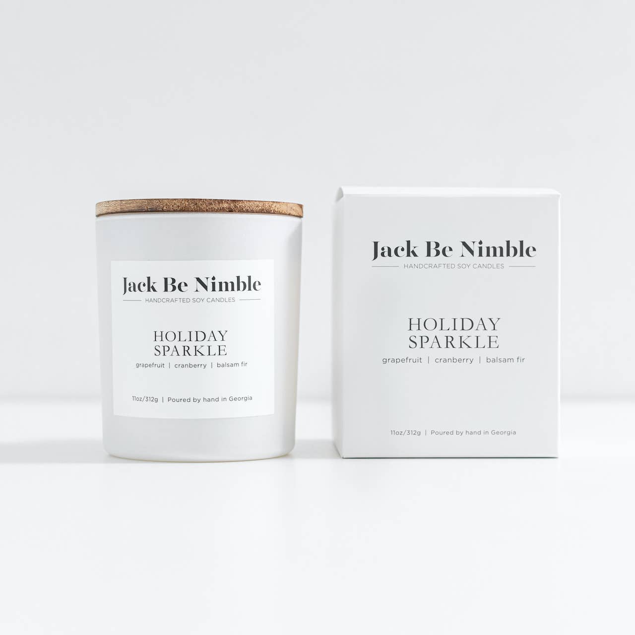 Jack Be Nimble Candles - 11oz Holiday Sparkle Soy Candle - Addie Rose Boutique - Austin