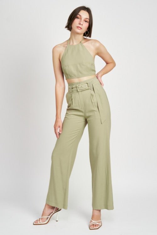Jenna High Waist Pleat Pant - Addie Rose Boutique - Austin