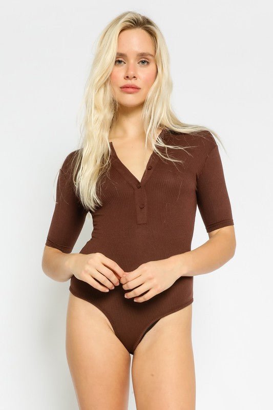 Joni Brown Bodysuit - Addie Rose Boutique - Austin