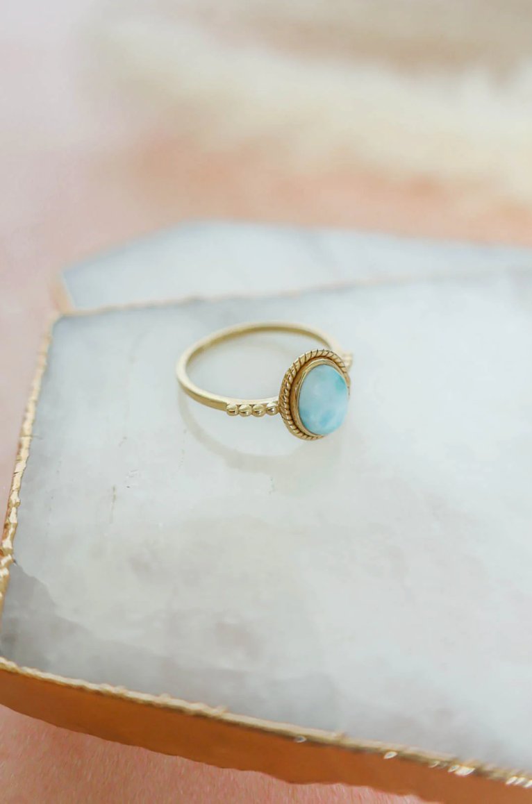 Julianna Larimar Ring in Gold - Addie Rose Boutique - Austin