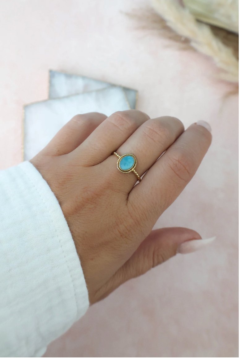 Julianna Larimar Ring in Gold - Addie Rose Boutique - Austin