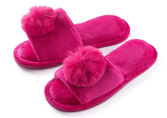 Kids Pom - Pom Slippers - Addie Rose Boutique - Austin