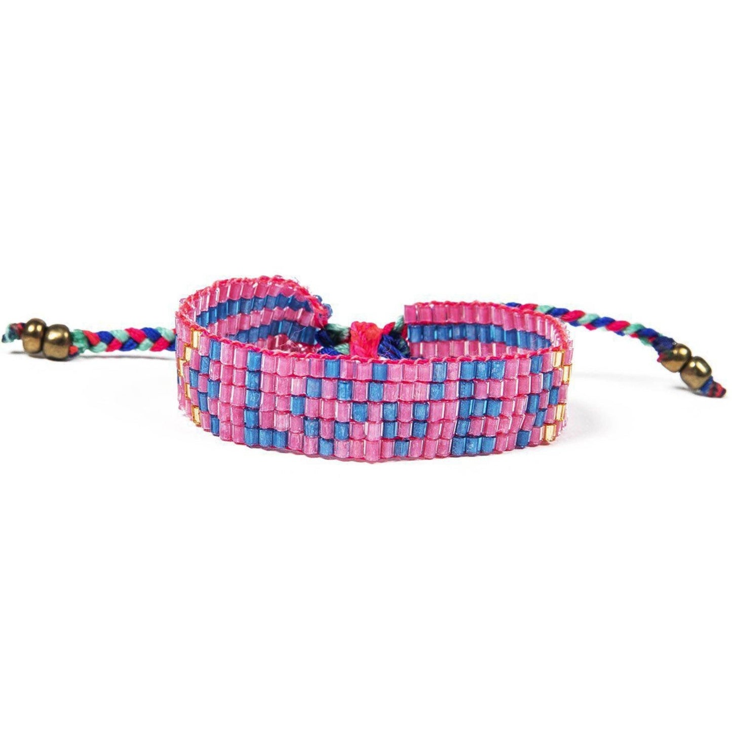 Kids' Seed Bead LOVE Bracelet - Pink - Addie Rose Boutique - Austin