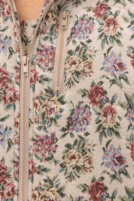 Lanie Puffer Jacquard Puffer Jacket Addie Rose Boutique Austin