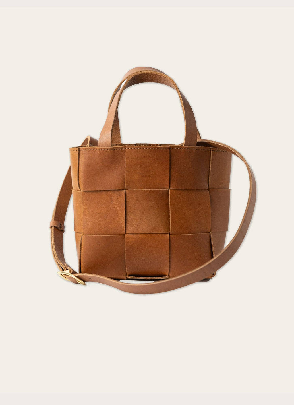Leather Woven Mini Tote - Addie Rose Boutique - Austin