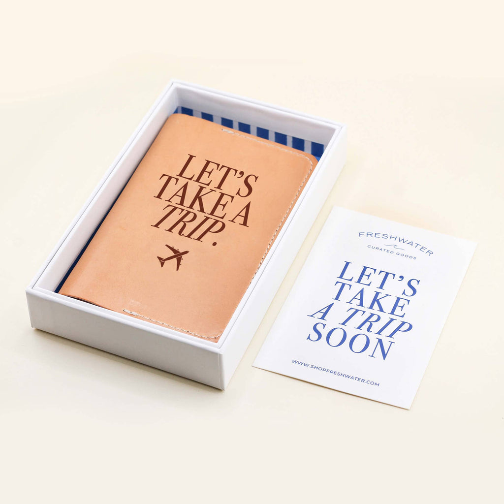 Let's Take A Trip Passport Holder - Addie Rose Boutique - Austin