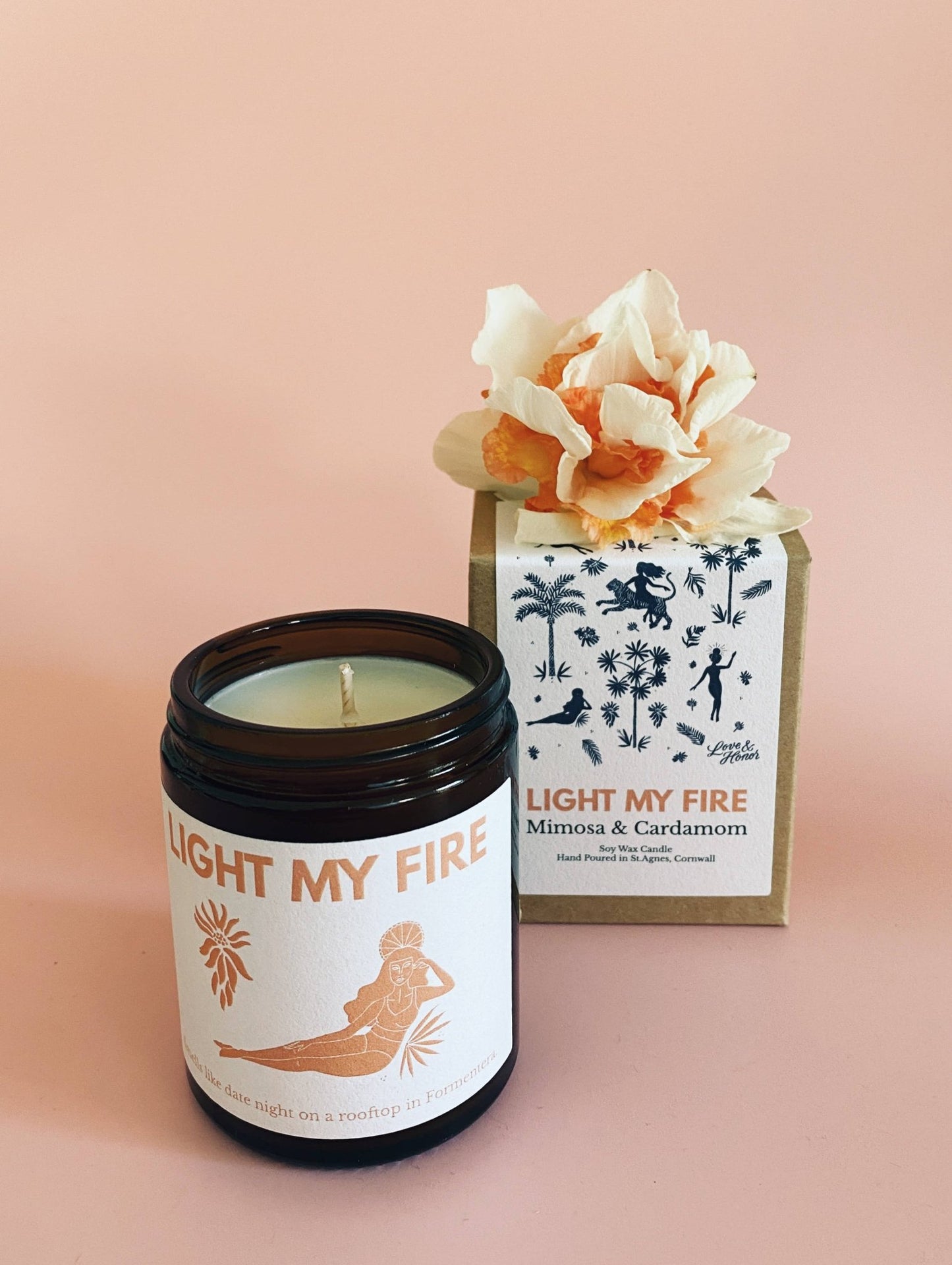 Light My Fire - Midi 180ml vegan soy wax candle - Addie Rose Boutique - Austin