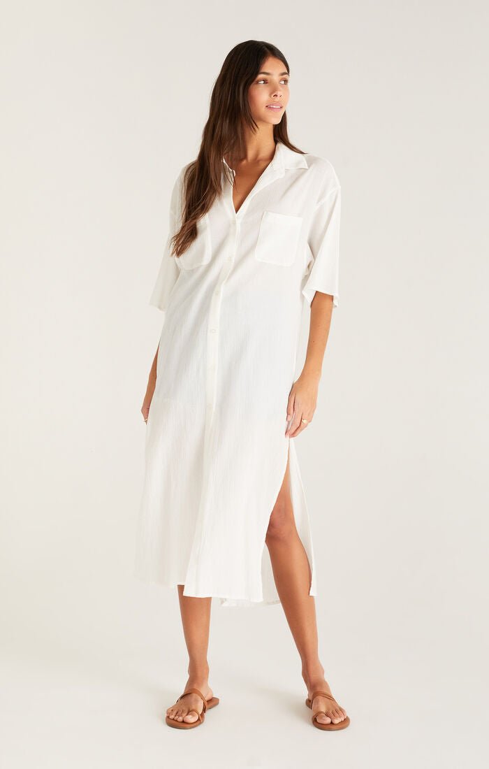 Lina Button Down Duster - Addie Rose Boutique - Austin