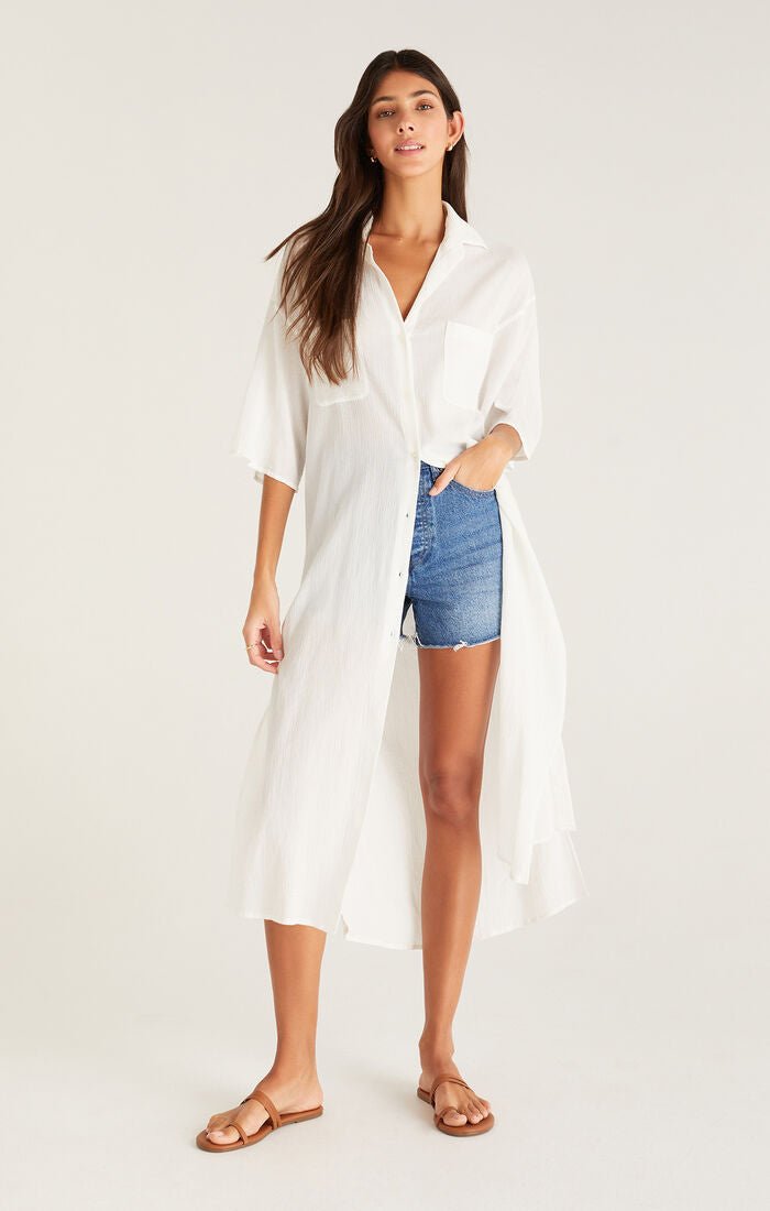 Lina Button Down Duster - Addie Rose Boutique - Austin