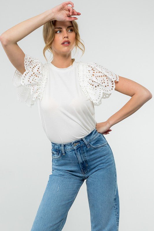 Linsei Flutter Top - Addie Rose Boutique - Austin
