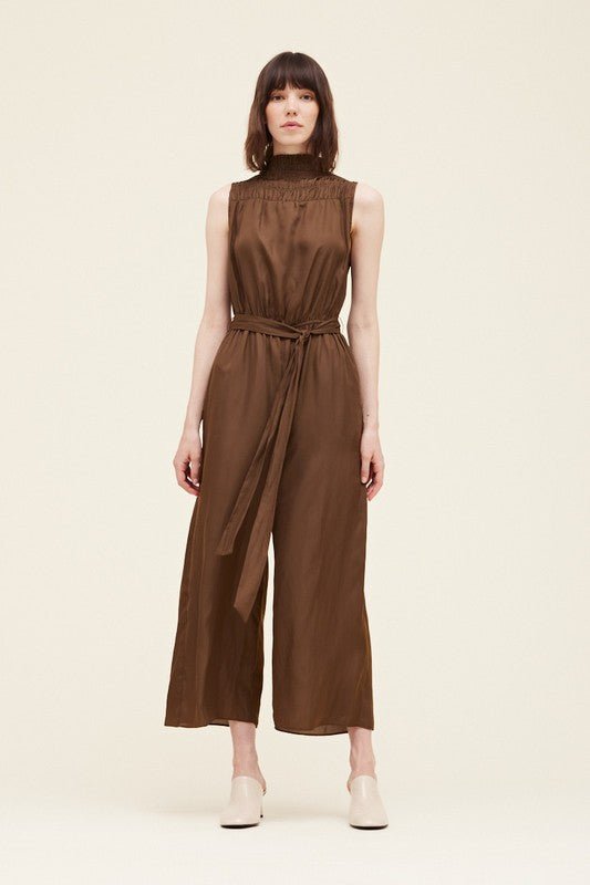 Lisa Satin Jumpsuit - Addie Rose Boutique - Austin