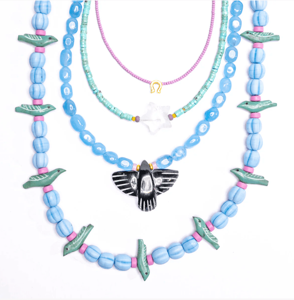 Long Turquoise Thunderbird - Addie Rose Boutique - Austin